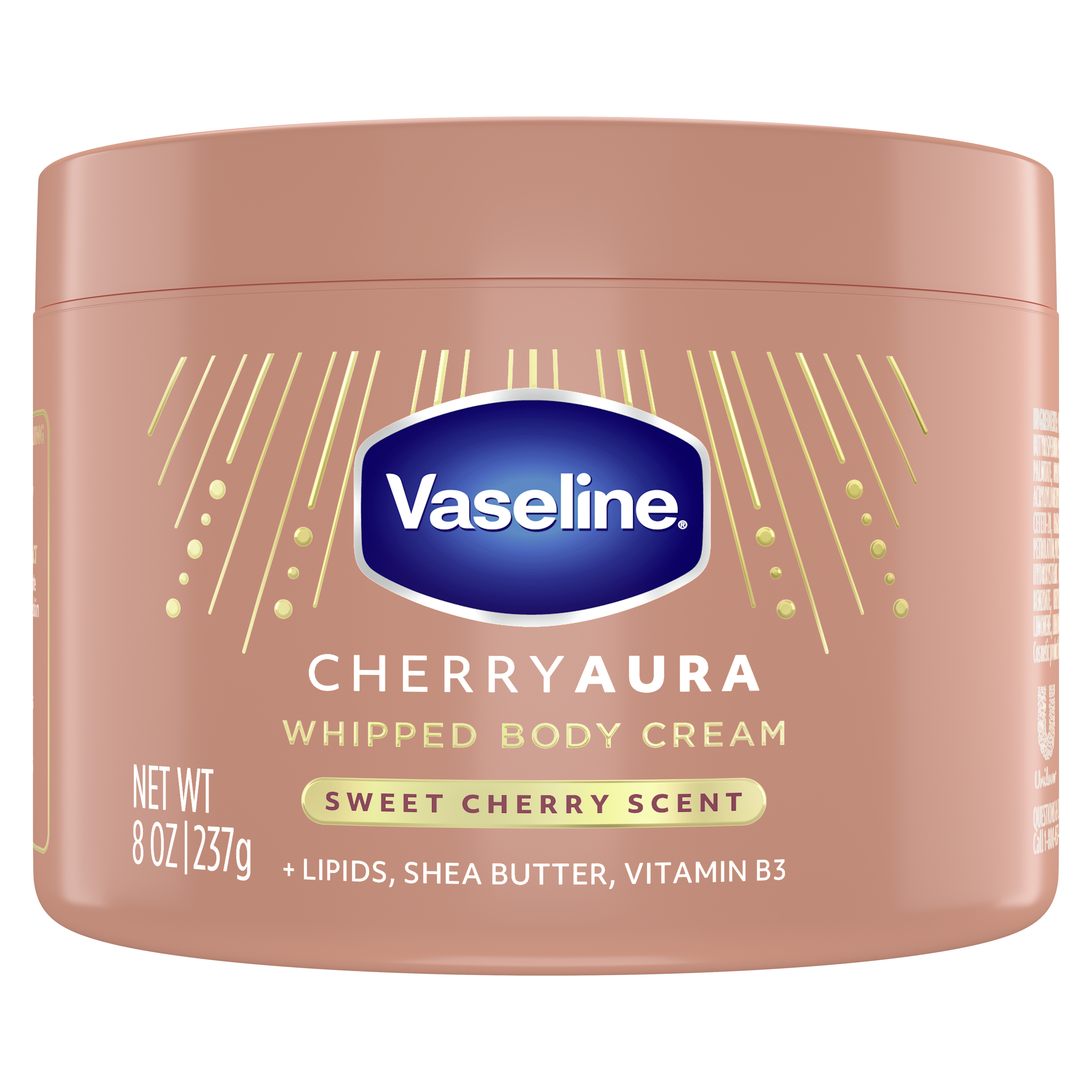 Vaseline® Cherry Aura Whipped Body Cream front of pack