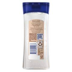 Vaseline® Vanilla Comfort Gel Oil back of pack