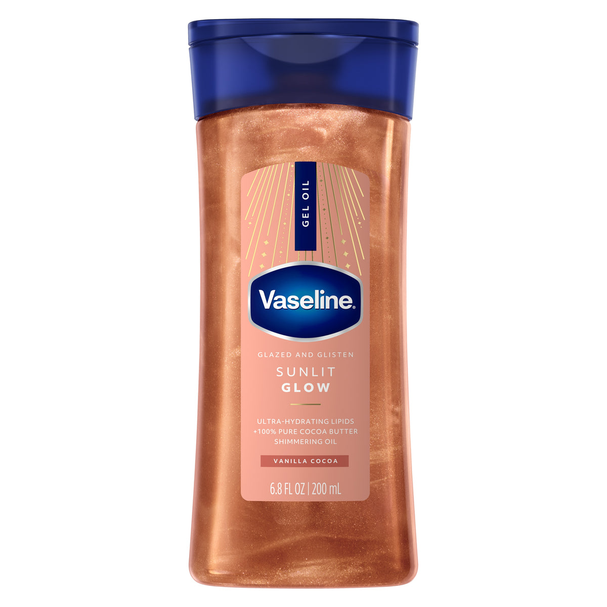 Vaseline® Sunlit Glow Shimmer Gel Oil front of pack