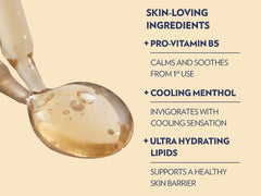 A drop of oil next to text