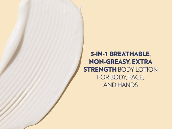 A smear of lotion appears beside text