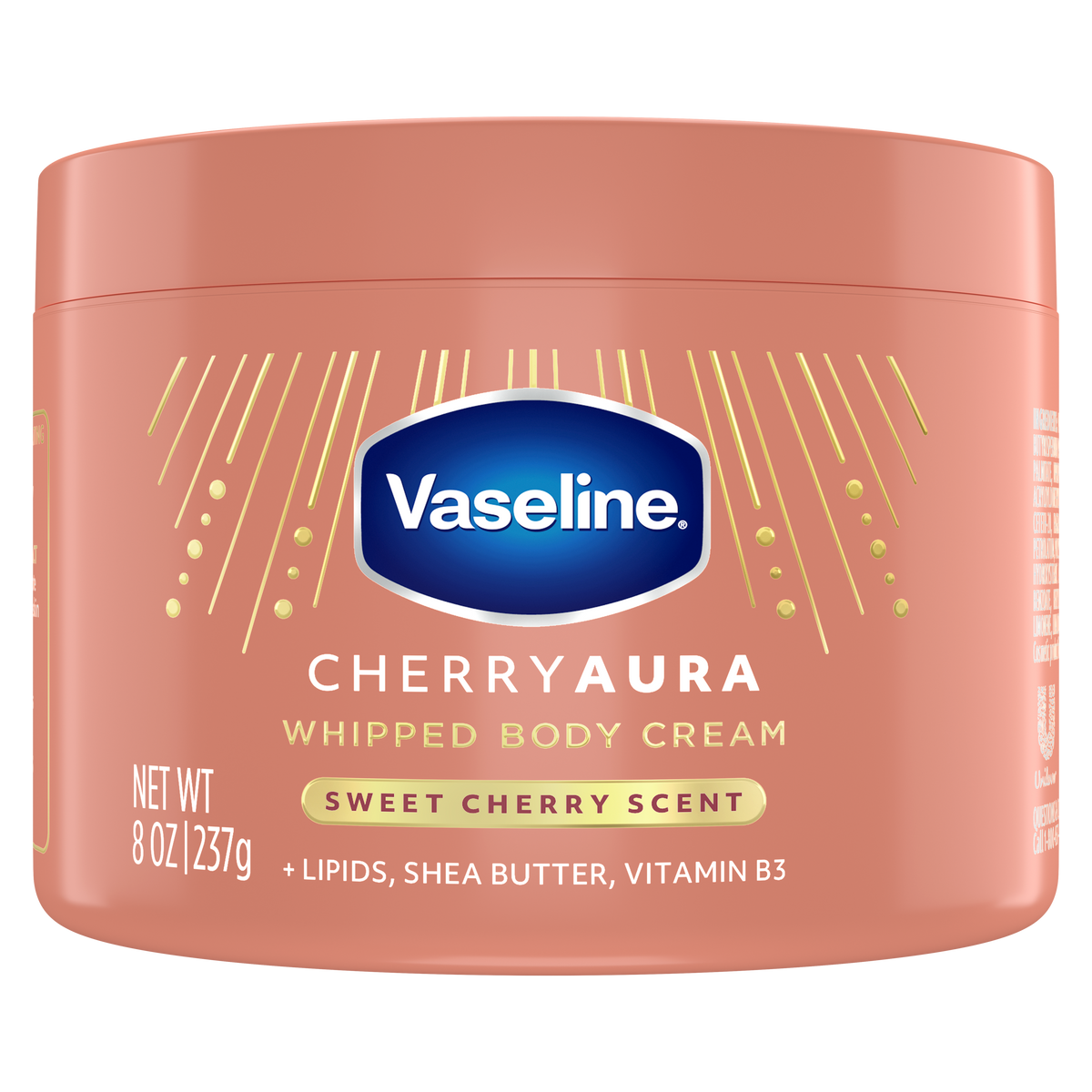 Vaseline® Cherry Aura Whipped Body Cream front of pack