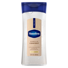 Vaseline® Vanilla Comfort Gel Oil front of pack