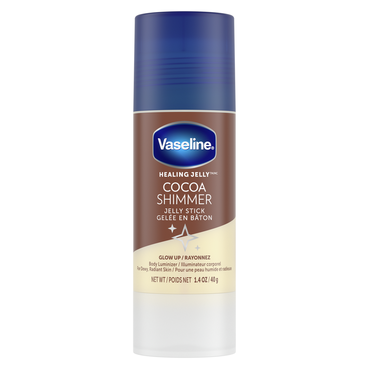 Vaseline® Cocoa Shimmer Jelly Stick front of pack