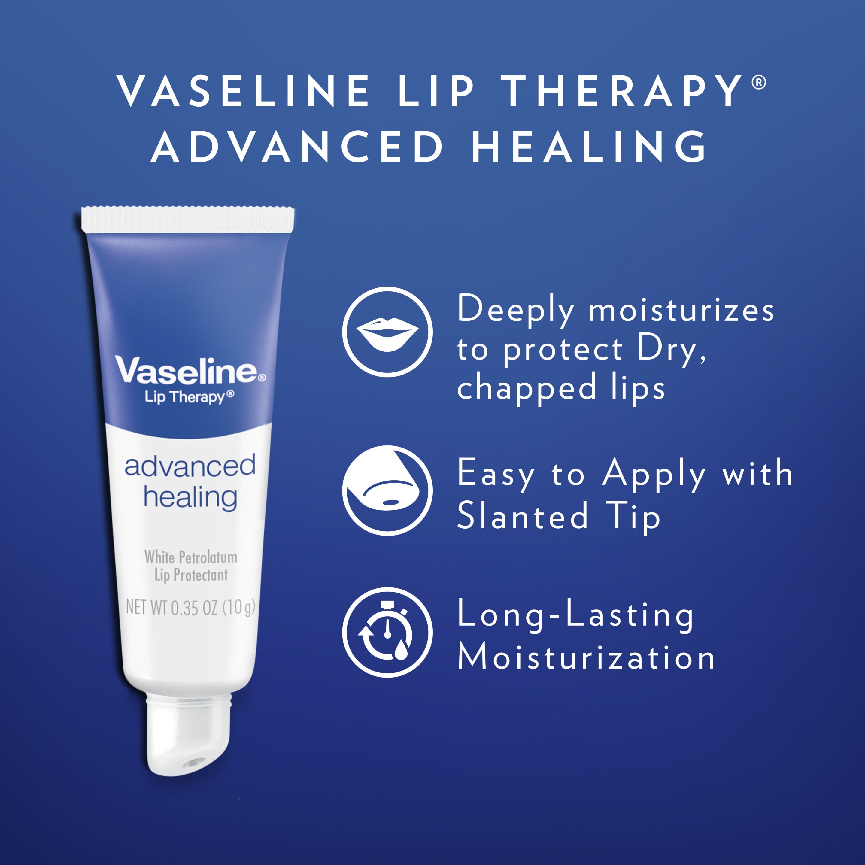 Vaseline® Lip Therapy® Advanced Healing Tube benefits