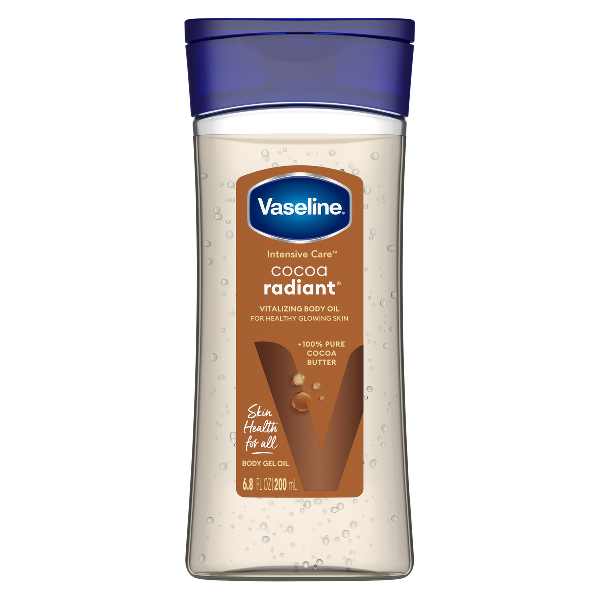 Vaseline® Intensive Care™ Cocoa Radiant Gel Oil front of pack