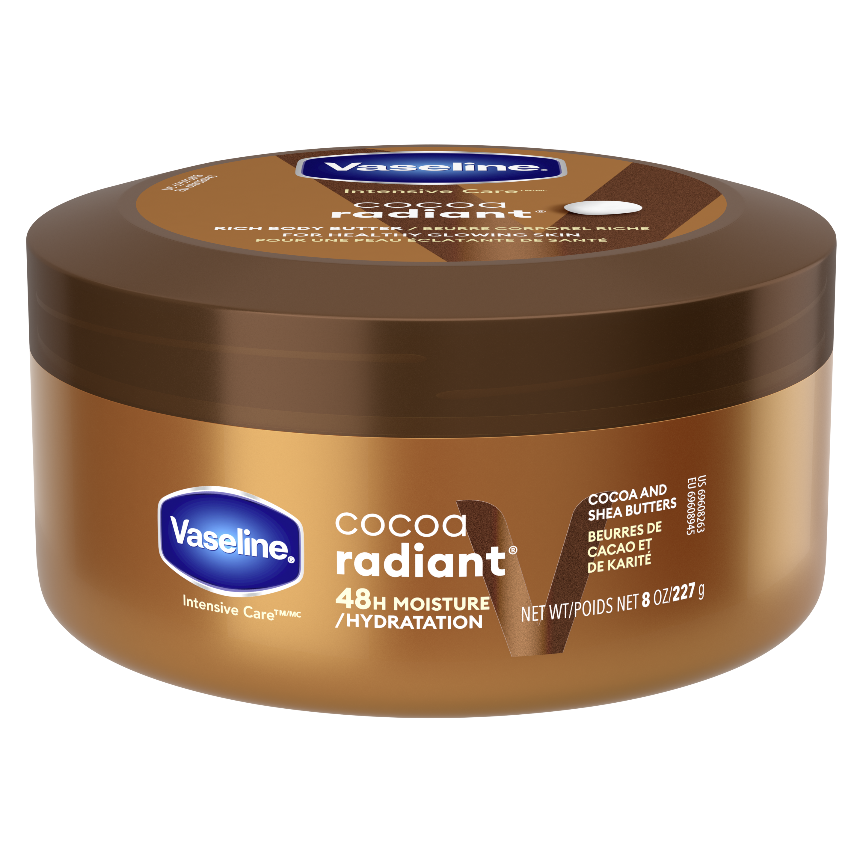 Vaseline® Intensive Care™ Cocoa Body Butter pack from the side